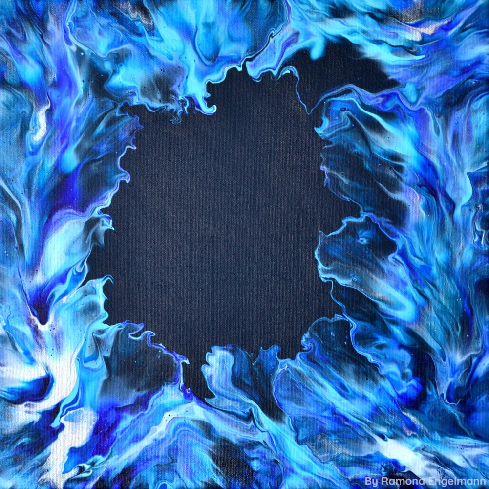 Kunstwerk Blue Ice Cave Komplettansicht